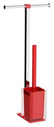 Gedy - Ensemble Porte Papier & Balai Rouge Rainbow - Gedy - G-RA320600000