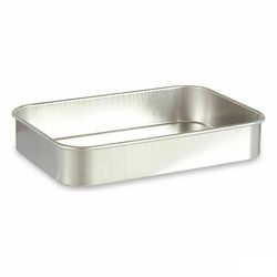 Lot de 12 casseroles argentées en aluminium 31 x 5,5 x 21,5 cm