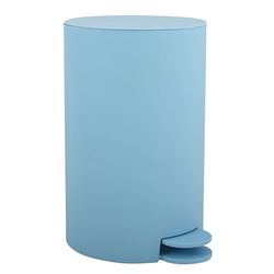 MSV, Poubelle à cosmétiques Modèle Osaki, 3 litres, Couvercle, Poubelle à Pédale pour Toilettes Salles de Bain, Compact, Petit Espace, avec Récipient intérieur Amovible, Bleu Clair
