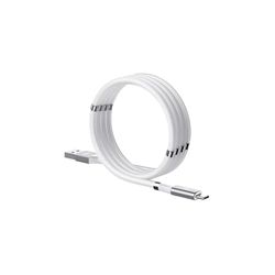Cable de carga magnética, Super Organizado Carga Magnética Nano Data Cable compatible con Teléfono 11/XS/XS Max/XR/X/8/8 Plus/7/7 Plus/6s/6s Plus/6/6 Plus/SE/5s/5c/5/Pad/Pod (USB a Tipo C)