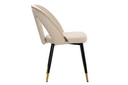 SILLA TACHUELAS VELVET BLANCO ASPEN 49x54x79 CM