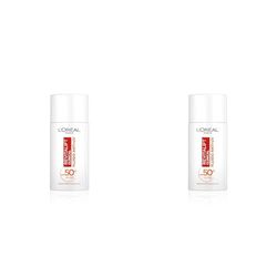 L'Oréal Paris Fluido Anti-UV Revitalift Clinical, SPF 50+, Protezione Molto Alta, Con Vitamina C Antiossidante, 50 ml (Confezione da 2)