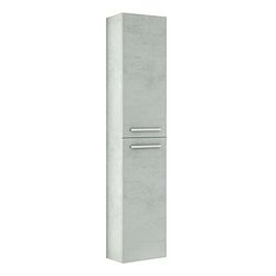 Habitdesign ARKITMOBEL Columna de Baño Suspendida 2 Puertas y 2 Estantes, 150x30x25 (AltoxAnchoxFondo -en cm), Color Cemento, Modelo Athena