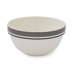 Potter's Stripe Set of 4, 7 Inch Stacking Bowls, Grey