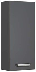 Pelipal Armário suspenso para casa de banho Quickset 311 em cor antracite, 30 cm de largura, armário de casa de banho com 1 porta e 2 prateleiras
