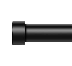 VOIIY Bastoni per tende per finestre da 122 a 213 cm, colore nero, diametro 2,5 cm, con design moderno, regolabile, resistente, dimensioni: 91,4 cm - 223,8 cm