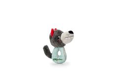 Lilliputiens - Mini sonajero Louis el Lobo - Juguete sensorial para bebés - Estimula la Vista, el oído y la motricidad - Ideal Desde el Nacimiento - Peluche Suave y Divertido para Descubrir - 83482