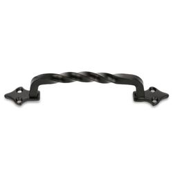 Amig - Puxador - modelo 1002 - Fabricado em aço - hardware rústico - Medida: 130 mm - sem placa - Inclui parafusos - Ideal para móveis - Acabamento: Preto