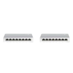 TP-Link TL-SF1008D 8-Port 10/100 Mbps Desktop Ethernet Switch/Hub, Ethernet Splitter, Plug & Play, no configuration required (Pack of 2)