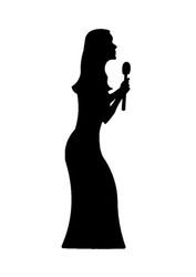 STAR CUTOUTS SC107 Cut Out of Singer Silhouette, Solid, Regular