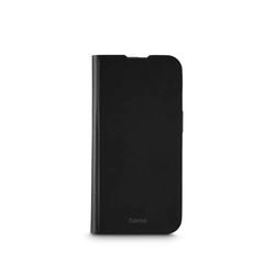 Hama Custodia per iPhone 16 Pro Max (custodia per cellulare, custodia con scomparto per carte di credito, in ecopelle, elementi metallici, funzione di supporto, protezione extra dello schermo e della