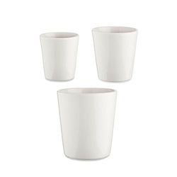 Ibergarden Set of Pots Ø 14 cm Ø 22 cm Ø 17 cm Conical 3 Pieces White