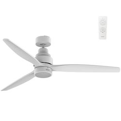 Taurus - Fresko 3B Pure Ultra Silence Plafondventilator | DC Turbo Quiet Motor 30W | 6 Snelheden | 132 cm Houten Bladen | Zomer- & Winterfunctie | Instelbare LED-verlichting