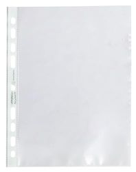 Exacompta - Ref 51100E - Box of 500 A5 Forever Perforated Pockets in Recycled Grained Polypropylene - Thickness 6/100th - Dimensions: 16.8 x 21.5 cm - Translucent Crystal