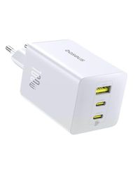 Baseus Enerfill Chargeur USB C 100 W, Bloc d'alimentation USB C à 3 Ports, Chargeur PD avec PPS, Chargeur Rapide GaN Compatible avec MacBook Pro/Air, iPhone 16/15/14/13/12, Galaxy S25, iPad Pro, Blanc