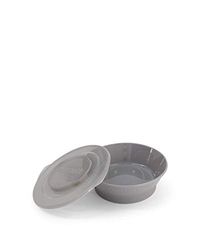 TWISTSHAKE Tigela com tampa de alimentação para bebés de PP e silicone, tigela selada, tigela para bebé prato, louça, sem BPA, 6 meses, cinzento pastel