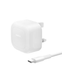 Belkin Compact Wall Charger 45W + USB-C to USB-C Cable, Fast Charging for Apple iPhone 16, 15, 14, Plus, Pro, Pro Max, Samsung Galaxy S25 Series, S24, Pixel 9, iPad, AirPods, & More - White