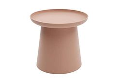 KONTE.DESIGN Tavolino IBIZA rotondo in polipropilene, Rosa, 50x50x46 cm