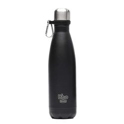 Irisana - Bottiglia isolata - 500 ml - Nero - Acciaio inox - Con coperchio - Riutilizzabile - Collezione BBO