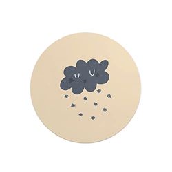 Questo Casa, Ronde digitaal bedrukte muismat, antislip onderkant, voor kantoor en thuis, diameter: 22 cm
