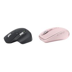 Logitech MX Master 3S - Wireless Performance Mouse with Ultra-Fast Scrolling, Ergonomic & MX Anywhere 3 Compact Performance Mouse – Wireless, Magnetic Scrolling, Ergonomic, 4000DPI Sensor