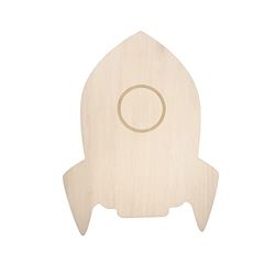 Reer lumilu Silhouette Light Rocket 52157 Applique murale en forme de fusée, superbe cadeau de baptême, cadeau d'anniversaire pour garçons et filles, marron