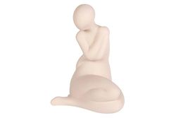 CENTRO DE MESA CERAMICA BEIGE 20x20x4 CM