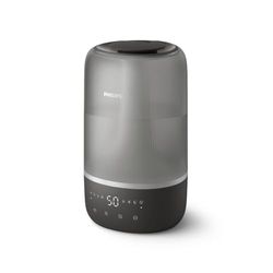 Philips Umidificatore d'aria Serie 1000 compatto, con nebulizzazione Sky High, 32 ore di autonomia, serbatoio da 3L, impostazioni Sleep e luce notturna, per ambienti fino a 41 m² (HU1510/03)