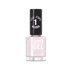 Rimmel Super Gel, 105 Pink Glazed, Long-Lasting Nail Polish, Glazed Finish, Easy Application, Gel-like Manicure, Chip Resistant, Clean Formula, 12ml