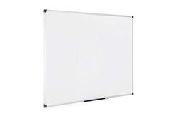 Bi-Office Lavagna Magnetica Bianca Maya Serie W, Con Cornice In Alluminio, Superficie Magnetica Acciaio Laccato, Angoli in ABS, 120x90 cm