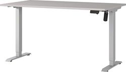 Germania Escritorio 8023-643, Roble Cachemira/Blanca, Regulable eléctricamente en Altura, 140 x 119 x 80 cm (AnxAlxPr)