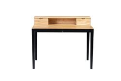M2 Kollektion Frederick bureau, hout, bruin, zwart, B/H/D = 110 x 75/91 x 60 cm