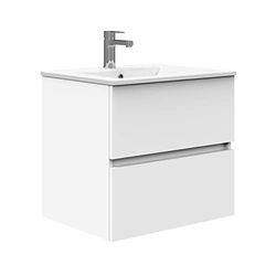 Baikal TRIX, Melamina Melammina Lavabo in Ceramica, Bianco, 50 cm