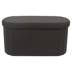 HOME DECO FACTORY, HD0194, Coffre Banc Pliable Noir, Modèle Pills M2, Mobilier, Assise, Coffre et Banc Pliable, 76x38x38 cm, Hauteur Assise 38 cm, Noir