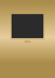 Photo Craft Calendar Gold 2024 – 21 x 29.7 – Do It Yourself Calendar A4 – Dated – Creative Calendar – Photo Calendar – Alpha Edition