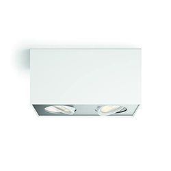 Philips myLiving 2 focos LED, luz branca quente, iluminação interior, 4,5 W, branco