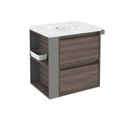 Bath + – Meuble de salle de bain avec 2 tiroirs et lavabo de porcelaine Bsmart