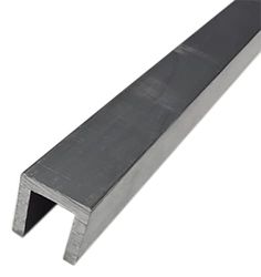 U-profiel, metaal, HE9TF, 1-1/2 inch x 1-1/2 inch, dikte 1/8 inch, lengte 1 m, verpakking van 5 stuks