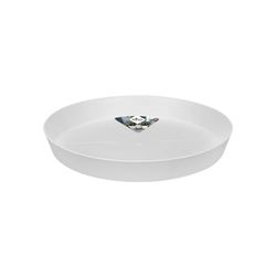 Elho Loft Urban Soucoupe Ronde 28 - Soucoupe pour Extérieur - Ø 27.5 x H 3.5 cm - Blanc/Blanc