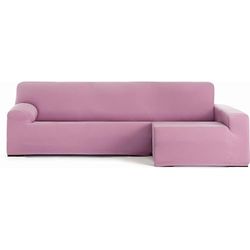 ECOMMERC3 | Funda Sofá Chaiselongue Brazo Largo Derecha Bielástica Transpirable – Funda Sofá Chaiselongue Color Rosa Ajuste Gomas y Espumas de Sujeción, Protección contra Desgaste