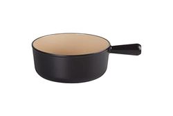Le Creuset Cazo fondue de hierro fundido, 24 cm, Negro Mate, 20007240002460