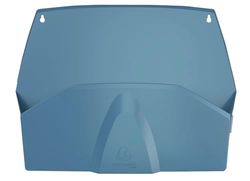 EXACOMPTA - Ref 61170D - 1 horizontal wall sorter 1 compartment AUTENTIK, wall display A4, document holder, wall basket - Dimensions: D 7.2 x W 38.2 x H 29 cm - Blue grey
