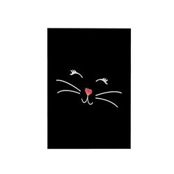 3dRose Cat Asciugamano Too Cute Black Kitty Face Nose And Whiskers, Cotone Poliestere, Multicolore, 15 x 22-inch
