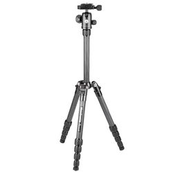 Manfrotto Element Traveller - Treppiede piccolo in fibra di carbonio a 5 sezioni con testa a sfera