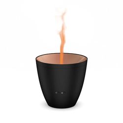 Stadler Form essentiële olie aromadiffuser Zoe met uniek vlameffect, voor ontspannen aromatherapie, zwart