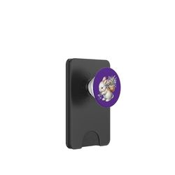 Cottagecore Breloque aquarelle Lapin avec panier de fleurs PopSockets PopWallet pour MagSafe