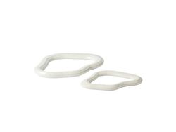 broste Copenhagen Nordic Coasters, White, Set of 2