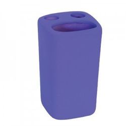 MSV 140923 Haïti Porte Brosses à Dents Céramique Violet 2665C 6,5 x 6,5 x 10,5 cm