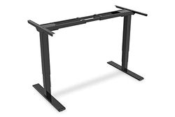 DIGITUS Support de table réglable en hauteur électrique - 3 positions - Ecran tactile - Fonction mémoire - 2 moteurs - Système anti-collision - Verrouillage des touches - Blanc
