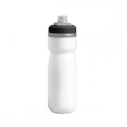 CAMELBAK Botella de agua deportivaPodium Chill, botella exprimible, caminata en bicicleta para correr Blanco/Negro, 600ML